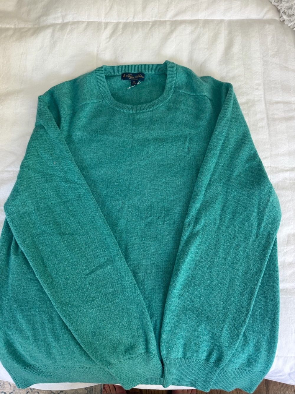 Brooks Brothers Women’s Crewneck Sweater in Teal Green - Picture 3 of 8
